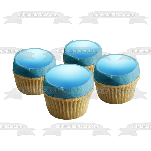 Light Blue Background Edible Cake Topper Image ABPID05876