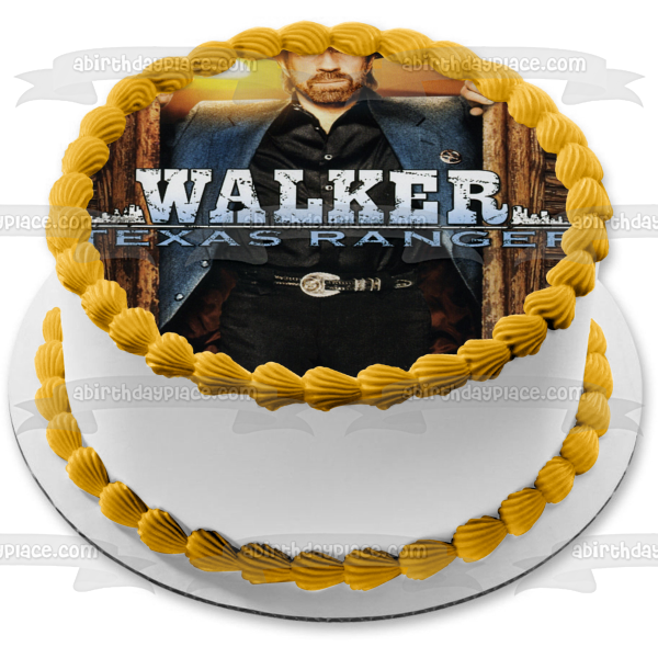 Walker Texas Ranger Sunset Chuck Norris - Decoración comestible para tarta, imagen ABPID12990 