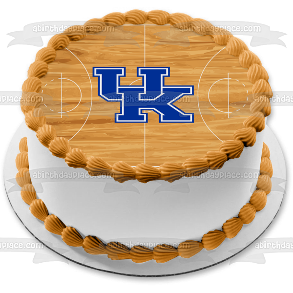 Imagen comestible para tarta con logotipo de la Universidad de Kentucky Wildcats, cancha de baloncesto, ABPID49835 