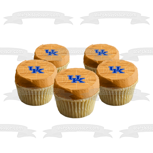 Imagen comestible para tarta con logotipo de la Universidad de Kentucky Wildcats, cancha de baloncesto, ABPID49835 