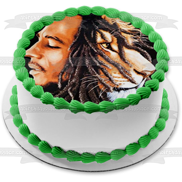 Bob Marley Rhasta Bob León adorno comestible para tarta imagen ABPID49846 