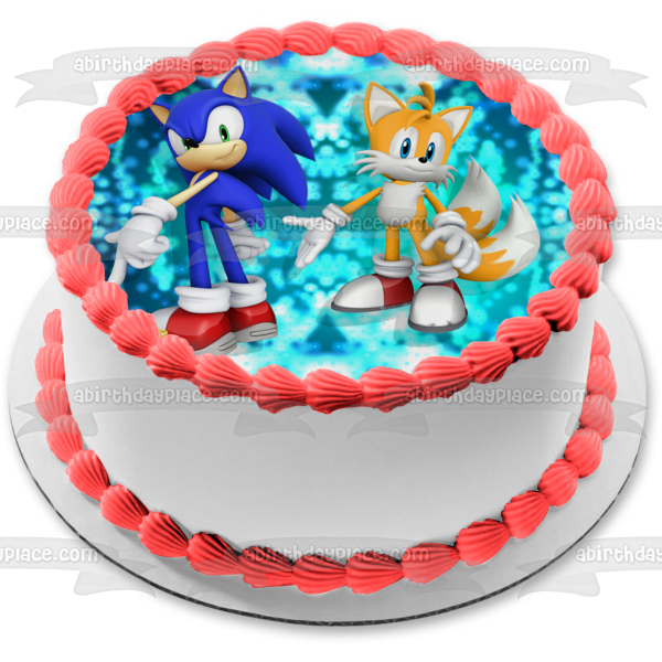 Sonic the Hedgehog Knuckles Edible Cake Topper Image ABPID49855