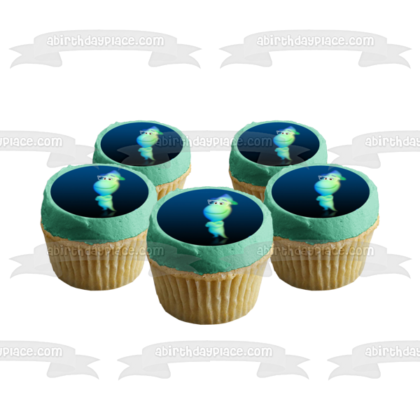 Soul Movie Disney Pixar Joe Blue Background Edible Cake Topper Image ABPID50526