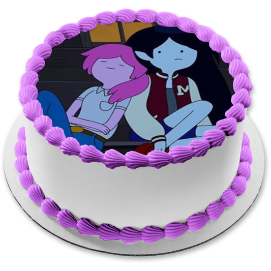 Hora de Aventura Final Princesa Bubblegum Marceline el Vampiro Adorno comestible para tarta Imagen ABPID51292 