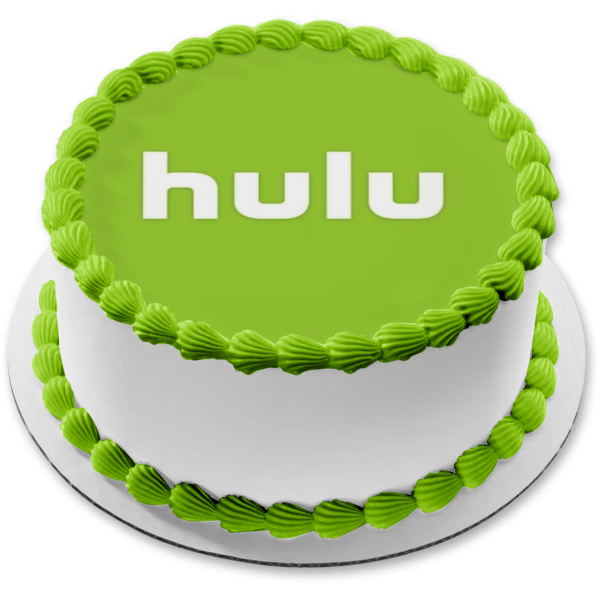 Hulu Logo Green Background Edible Cake Topper Image ABPID51307