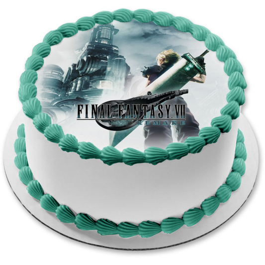 Final Fantasy VII Remake Video Game Cloud Strife Edible Cake Topper Image ABPID51416