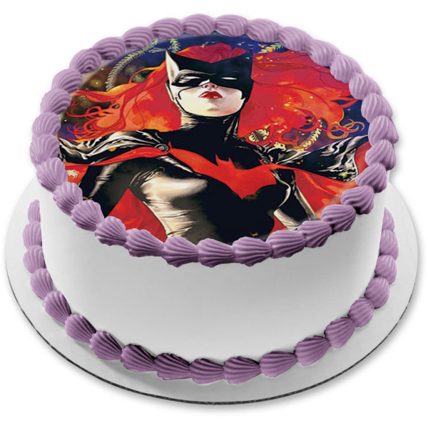 Imagen de decoración comestible redonda para tarta de Batwoman ABPID51759 