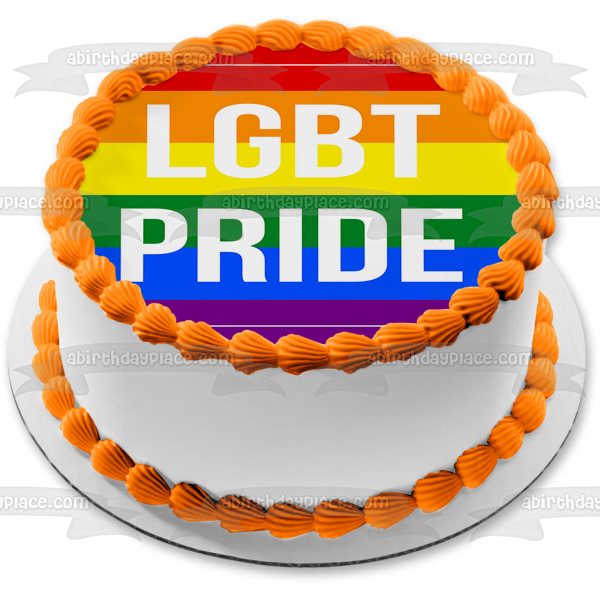 Lgbt Pride Flag Pride Rainbow Edible Cake Topper Image ABPID52046