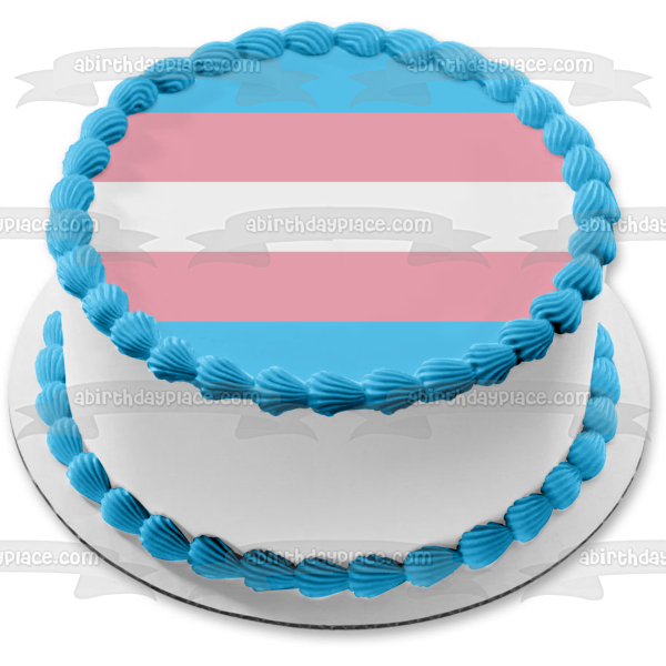 Imagen comestible para tarta con bandera del orgullo transgénero ABPID52051 