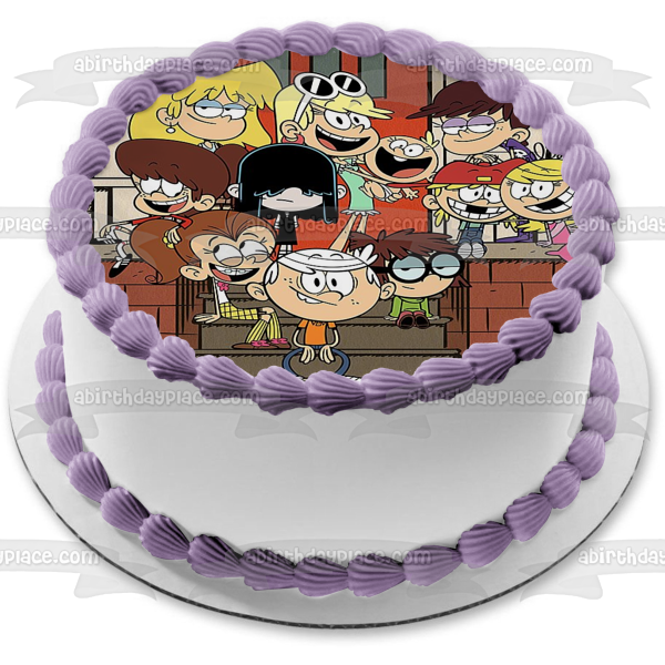 The Loud House Lori Leni Luan Lola Lucy Luna Lisa Lincoln Lily Lana Lynn Edible Cake Topper Image ABPID52086