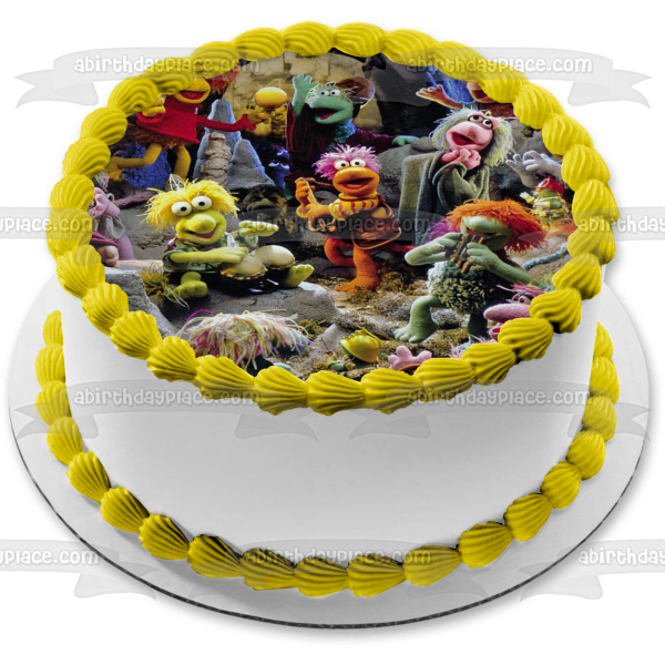 Fraggle Rock: Rock On! Gobo Fraggle Red Fraggle Mokey Fraggle Boober Fraggle Edible Cake Topper Image ABPID52469