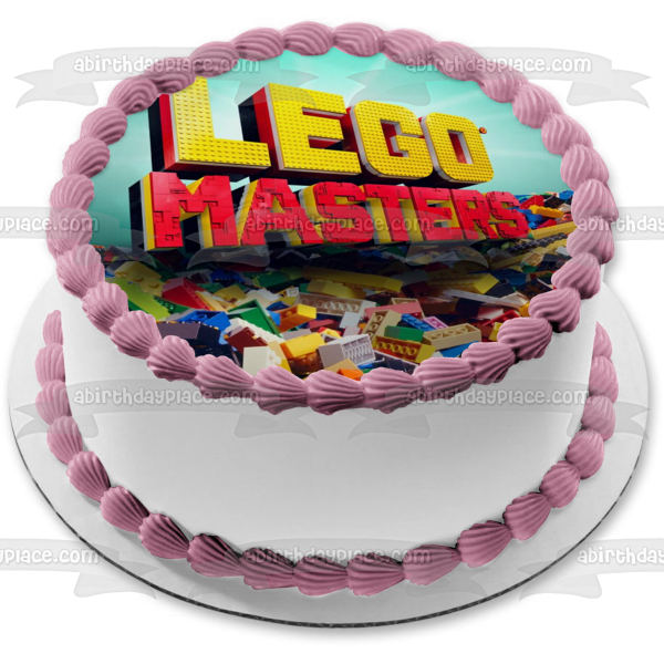 LEGO Masters Assorted LEGO Blocks Edible Cake Topper Image ABPID52500