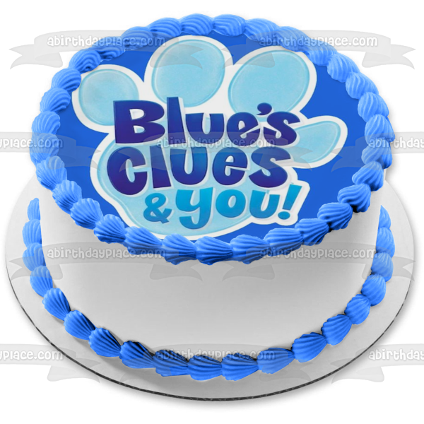 Blue's Clues & You! Blue's Pawprint Edible Cake Topper Image ABPID52502