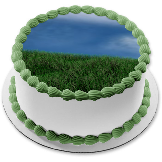 Imagen de decoración comestible para tarta con paisaje de nubes de Grassy Knoll ABPID52551 