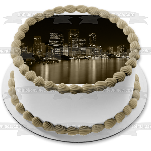 Imagen comestible para decoración de tarta de paisaje urbano ABPID52603 