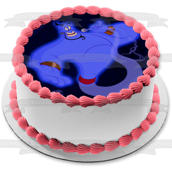 Aladdin Genie Robin Williams Original Aladdin 1992 Disney Película animada Edible Cake Topper Imagen ABPID52777 