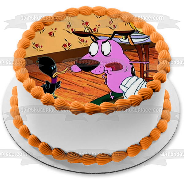 Adorno comestible para tarta Coraje, el perro cobarde y Le Quack, imagen ABPID52806 