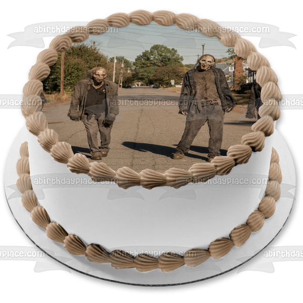 Imagen de adorno comestible para tarta del programa de televisión The Walking Dead World Beyond Zombies ABPID52815 