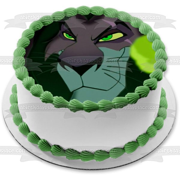 Cicatriz El Rey León Humo Verde Villano De Disney Adorno Comestible Para Tarta Imagen ABPID52877 