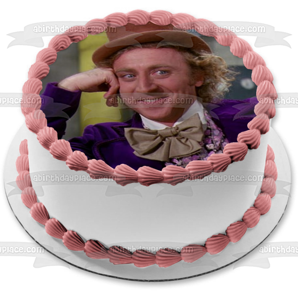 Willy Wonka y la fábrica de chocolate Gene Wilder Roald Dahl Película Decoración comestible para tarta Imagen ABPID52883 