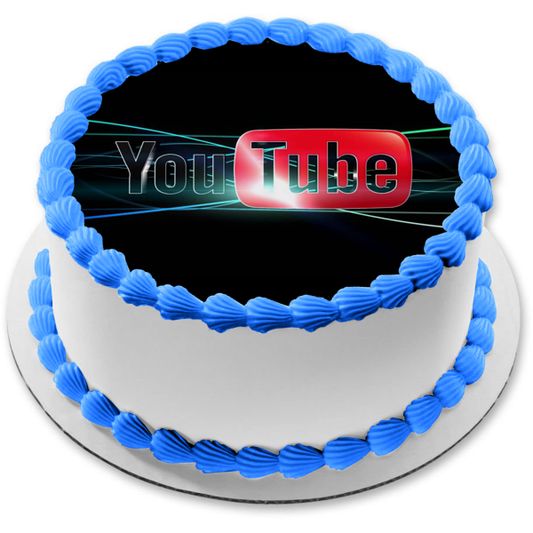 Youtube Logo Edible Cake Topper Image ABPID52925