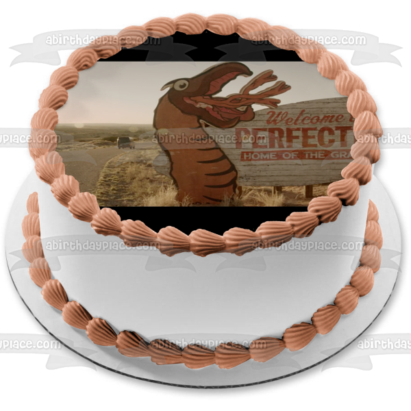 Temblores película programa de televisión Graboids signo comestible decoración para tarta imagen ABPID52961 