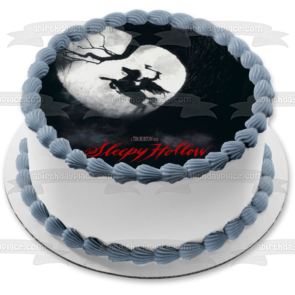 Póster de la película Sleepy Hollow Tim Burton, decoración comestible para tarta, imagen ABPID52969 