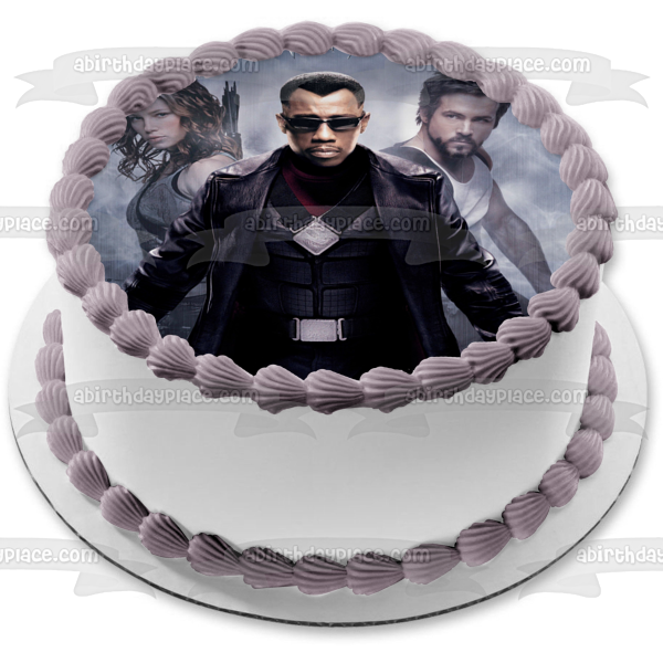 Póster de la película Blade Trinity Vampire Hannibal King Abigail Whistler, decoración comestible para tarta, imagen ABPID52970 