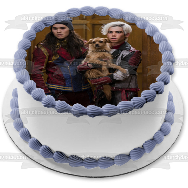 Disney Descendants 3 Carlos Jay Dude the Dog Edible Cake Topper Image ABPID53184