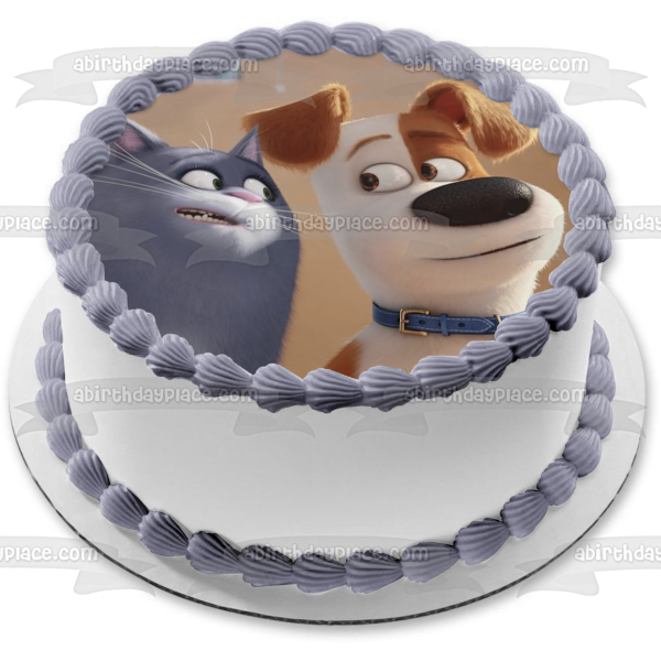 The Secret Life of Pets Max Chloe Edible Cake Topper Image ABPID53199