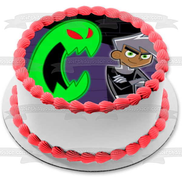 Danny Phantom Ghost Ectoplasm Nickelodeon Animated TV Show Edible Cake Topper Image ABPID53247