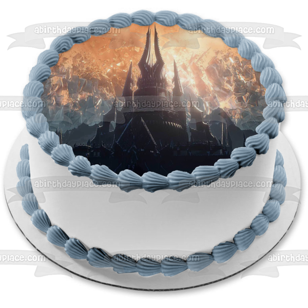 Adorno comestible para tarta de World of Warcraft: Shadowlands Castillo del Rey Exánime Imagen ABPID53391 