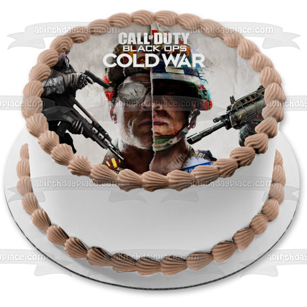 Imagen de decoración comestible para tarta de Call of Duty Black Ops Cold War Russel Adler ABPID53466 