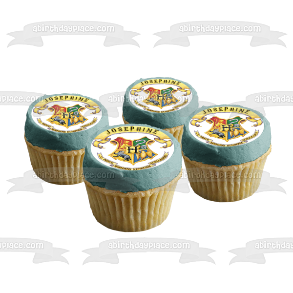 Imagen clásica de Harry Potter Hogwarts Crest personalizable Wizard Magic comestible para tarta ABPID53591 