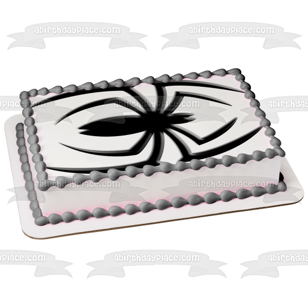 Black Spider Edible Cake Topper Image ABPID09749