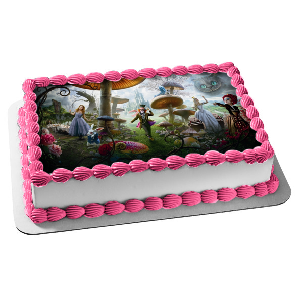 Disney Tim Burton Alice In Wonderland Edible Cake Topper Image ABPID09 – A  Birthday Place