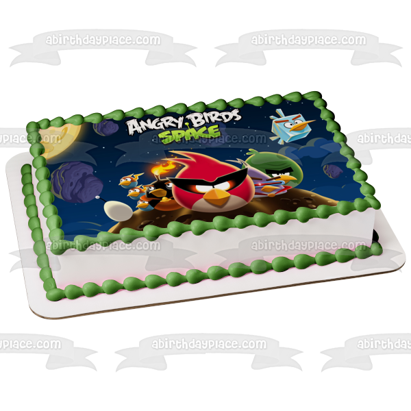 Imagen de decoración comestible para tarta de Rovio del videojuego Angry Birds Space ABPID09196 