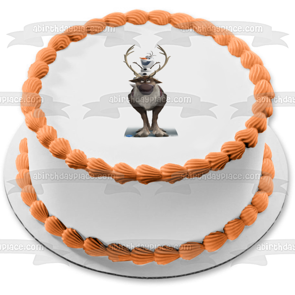 Disney Frozen Olaf montando a Sven imagen comestible para decoración de tarta ABPID09761 