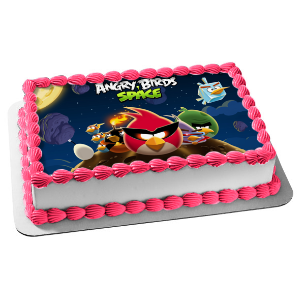 Imagen de decoración comestible para tarta de Rovio del videojuego Angry Birds Space ABPID09196 