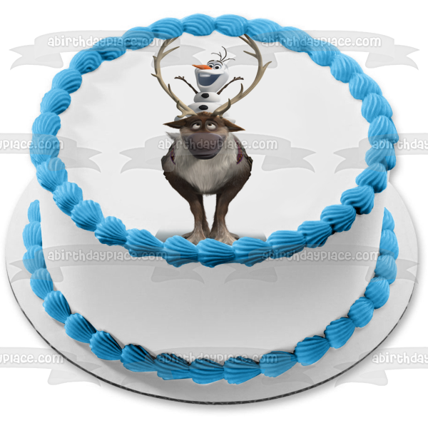 Disney Frozen Olaf montando a Sven imagen comestible para decoración de tarta ABPID09761 