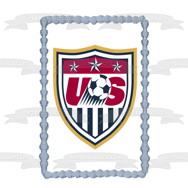 Imagen comestible para tarta con logotipo de la Federación de Fútbol de Estados Unidos ABPID09779 