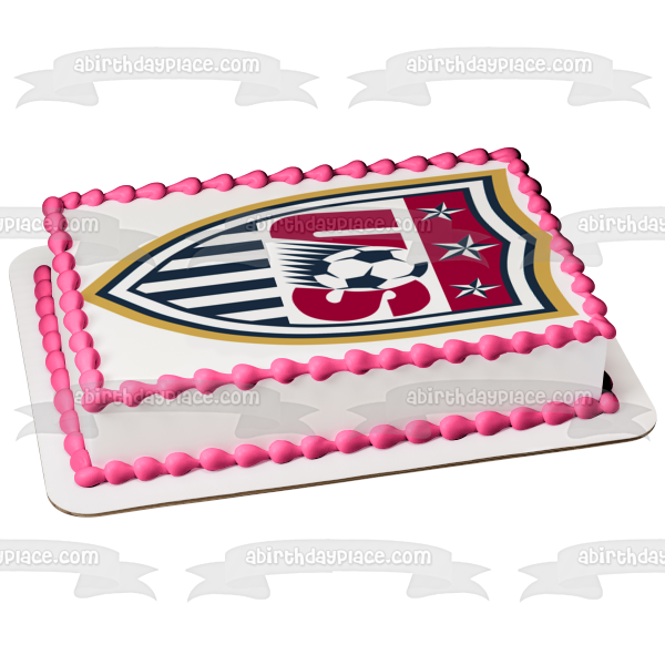 Imagen comestible para tarta con logotipo de la Federación de Fútbol de Estados Unidos ABPID09779 