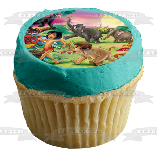 Disney el libro de la selva Mowgli Baloo Kaa Sheer Khan Bagheera Winifred Colonel Hathi Hathi Jr. Imagen comestible para tarta ABPID09209 