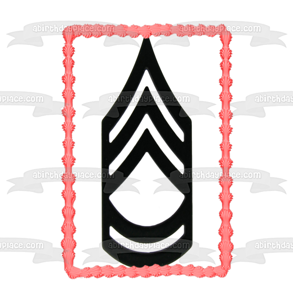 Imagen comestible para tarta con logotipo de sargento del ejército de los Estados Unidos ABPID09787 