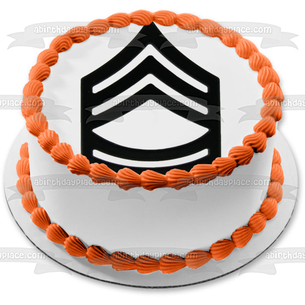 Imagen comestible para tarta con logotipo de sargento del ejército de los Estados Unidos ABPID09787 