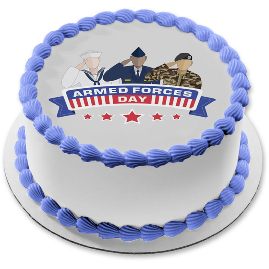 Armed Forces Day Navy Soldier Marine Soldier Army Soldier Edible Cake Topper Image ABPID53833