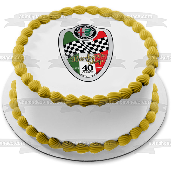 Imagen comestible para decoración de tarta con el logotipo de Alfa Romeo Automobiles ABPID09792 