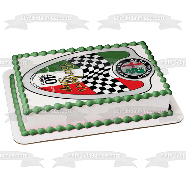 Imagen comestible para decoración de tarta con el logotipo de Alfa Romeo Automobiles ABPID09792 