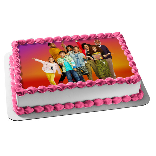 Family Reunion Season 3 Cocoa Moz Jade Shaka Mazzi Ami M'Dear Grandpa Edible Cake Topper Image ABPID53841