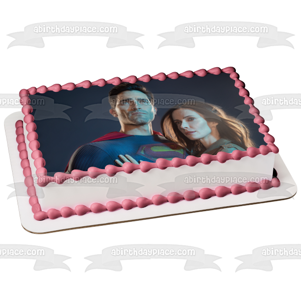 Imagen de decoración comestible para tarta de Superman y Lois DC Comics ABPID53854 